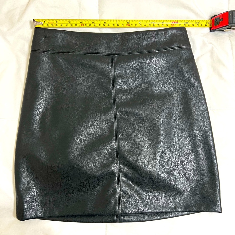 Black Faux Leather Mini Skirt Size 2